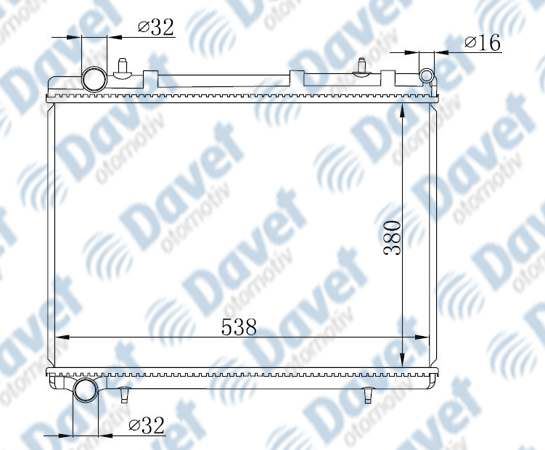 ORIS BPE033022 Motor Su Radyatoru Brazing P307 04>C4 04> 1.6hdi-2.0 16v  538×380x26 Manuel Sanzuman